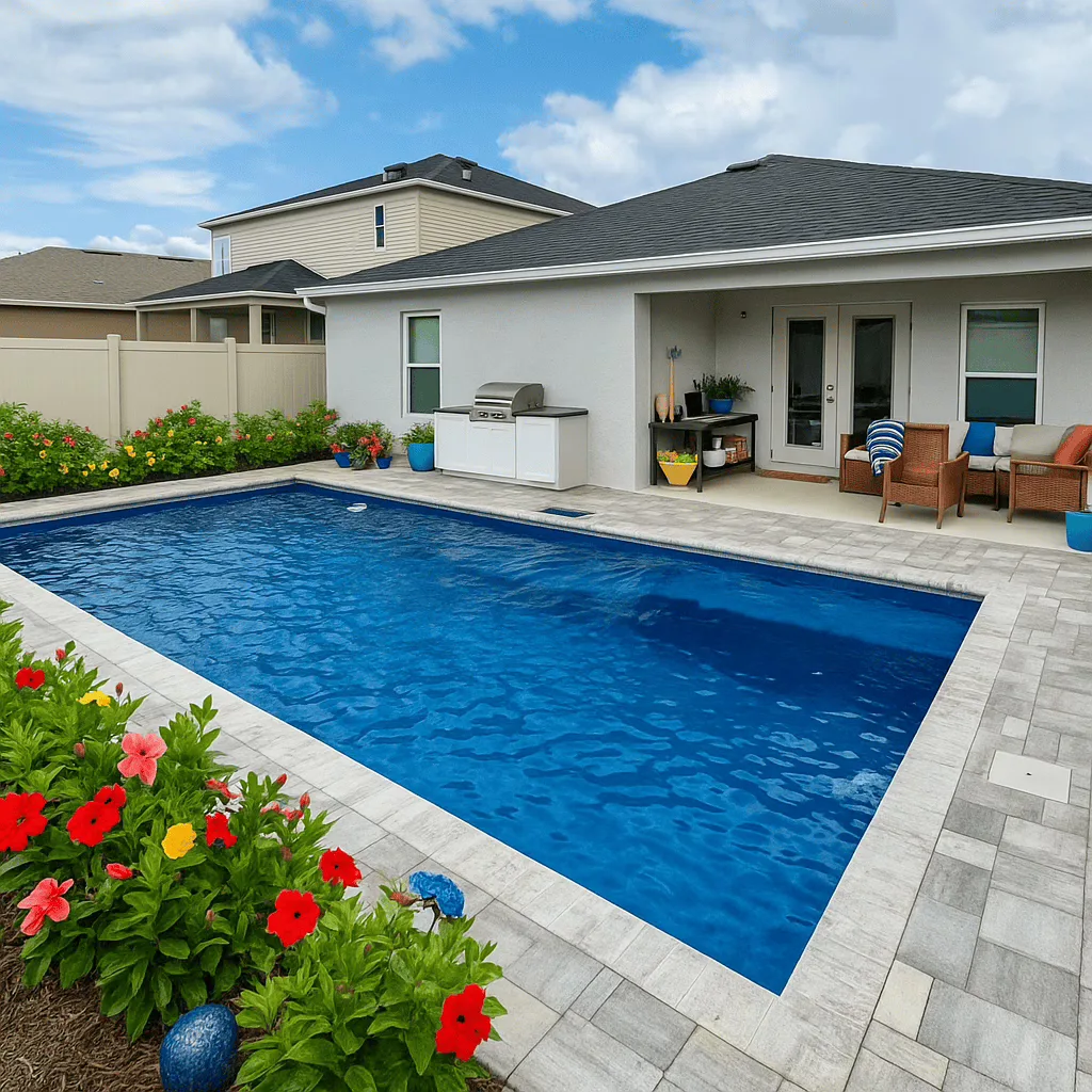 Belize fiberglass pool